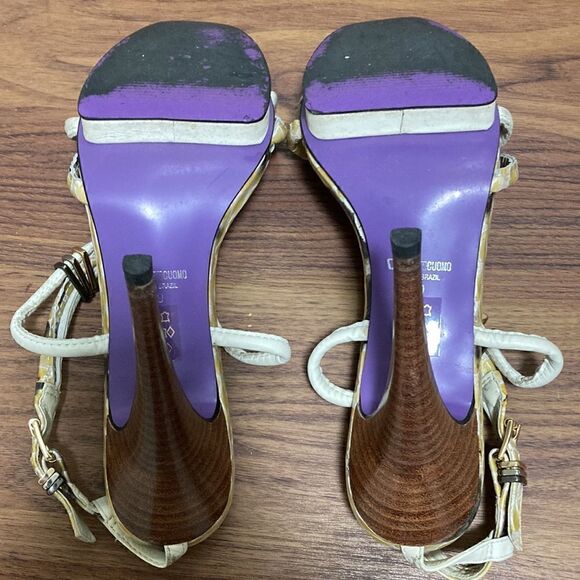 Augusto Cuomo Ankle Strap Leather Sandal With Stiletto Heel. Size 39/8.5. - Picture 8 of 8